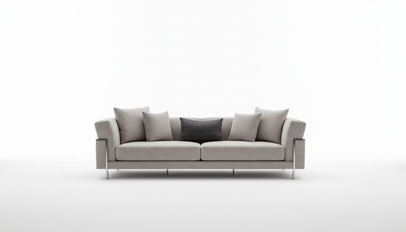 Sofa 3 seater couch upholstery sofas living room fabric gray living area