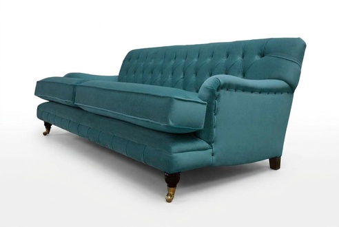 Sofa 3 Seater Fabric Design Couch Upholstery Sofas Textile Modern Chesterfield