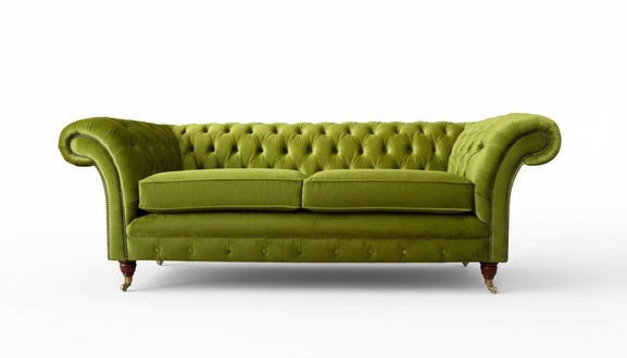 Sofa 3 Seater Fabric Design Couch Upholstery Sofas Textile Modern Chesterfield