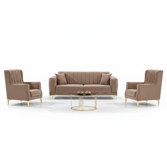 3-Seater Sofa Living Room Set Relaxation Sofa Complete Sofa Lounge Set