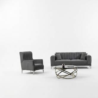 Sofa 3-Seater Living Room Set Relaxation Furniture Complete Sofa Couch Lounge Set