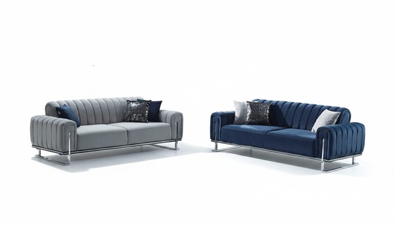 Sofa 3-seater relaxation set living room 2-piece lounge set complete sofa couch