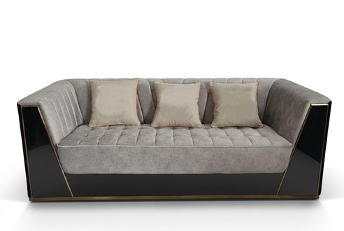 Sofa 3 Seater Sofas Luxury Textile Couches Big Upholstery Designer Furniture Three Seater