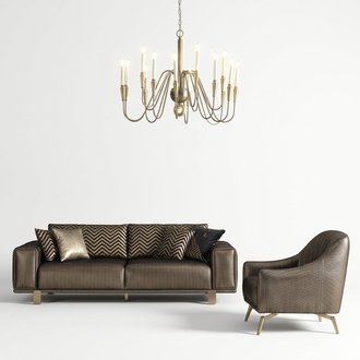 Sofa 3-seater with armchair Luxury Design 3+1 seating sofa set furniture