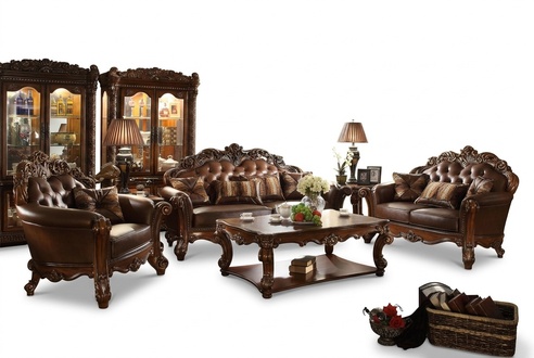 Sofa 3 Seater Leather Sofas Couch Upholstery Set Sofa Set Three Seater Baroque