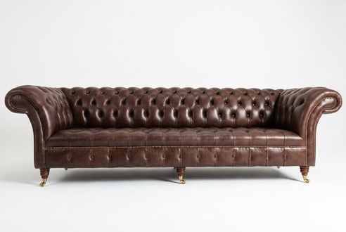 Sofa 4 seater Couch design Chesterfield Upholstery Seat Set Leather Textile New