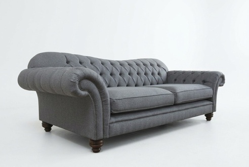 Sofa 4 seater couch design Chesterfield seat set leather textile upholstery new