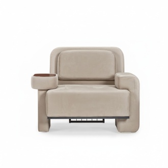 Sofa chair reclining chair upholstered chair swivel couch lounge club beige