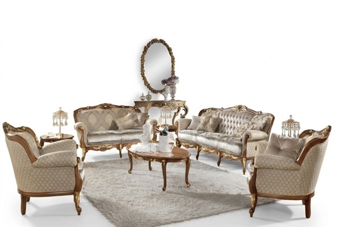 Sofa baroque rococo classic three-seater 3-seater couch upholstery sofas couches
