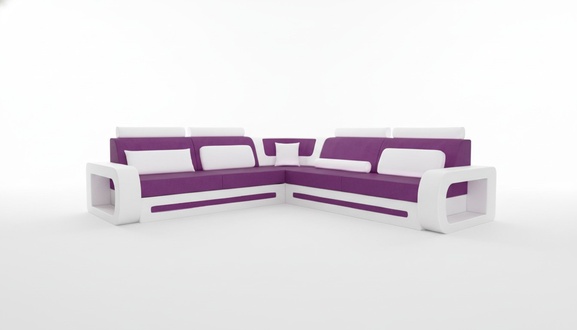 Sofa living area bed & box corner sofa sleeper sofa fabric corner textile couch !!!