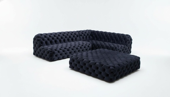 Sofa Corner Sofa L Shape Armchair Stool Corner Sofa Upholstery 2pcs New Modern