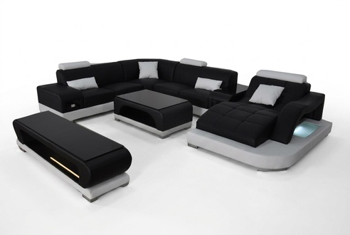 Sofa Couch Upholstery Seat Corner Modern Couches U Shape Living Room Set New