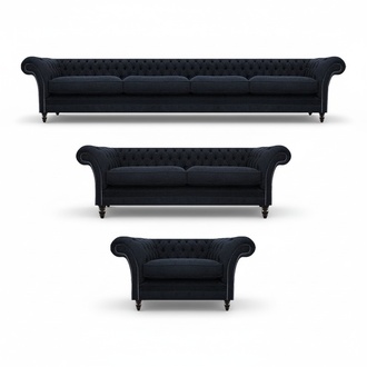 Sofa Couch Upholstery Set Modern Couch Set 3-piece Chesterfield