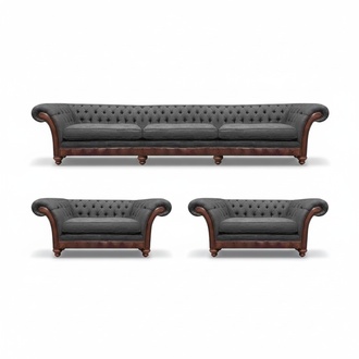 Sofa Couch Upholstery Set Sofa Set Modern Couches 3-Piece Chesterfield