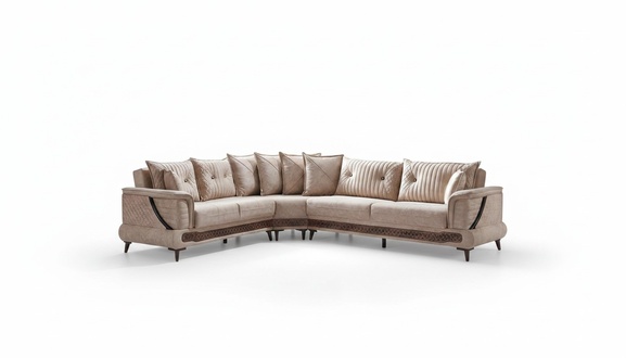 Sofa Designer Set Corner Sofa L Shape Couch Upholstered Corner Sofas Textile Furniture