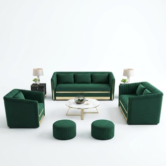 Sofa Fabric Couch Upholstery Seat 3+1 Seater Set Design Couches Sofas Metal