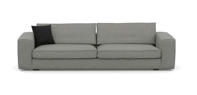 Sofa in modern design, light style, and soft comfort.