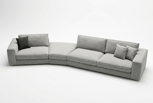Sofa in modern design: A simple solution for coziness.