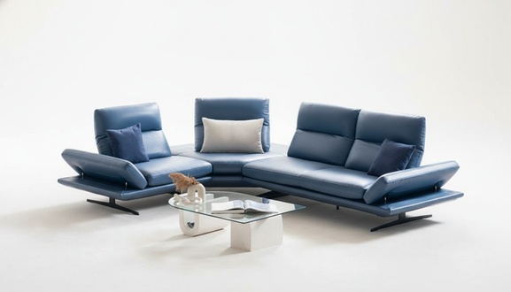 L-shaped sofa leather sofa couch living landscape set modern design corner sofa