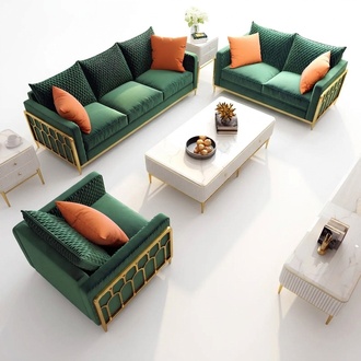 Sofa Leather Couch Upholstery Seat 3+1 S eater Set Design Couchen Sofas Group