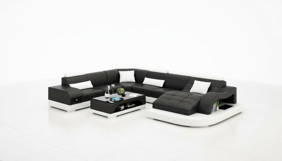 Sofa living area U shape corner sofa couch set upholstery big xxl sofas couches