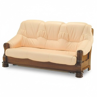 Sofa Luxury 3 Seater Couch Upholstery Wood Leather Couch Set Three Seater Couches
