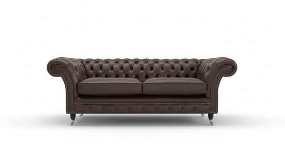 Sofa luxury leather textile Chesterfield couch sofas upholstery 3 seater set new
