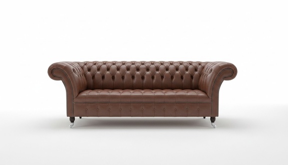 Sofa Luxury Textile Chesterfield Couch Sofas Upholstery 3 Seater Set Brown Leather