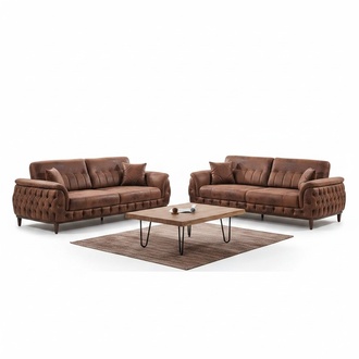 Sofa set 2x three-seater sofas living room modern design furniture