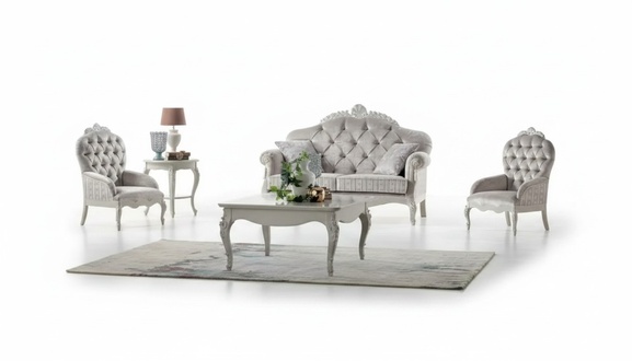 Sofa Set 2 Seater Set Velvet Armchair Coffee Table Luxury Sofas Fabric