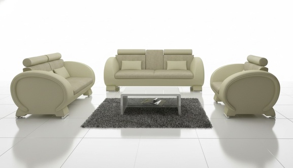 Sofa set 3+2+1 fabric + USB, designer sofa living landscape upholstery set textile