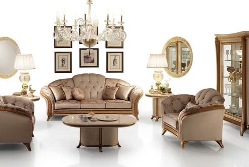 Sofa set 321 seater 2x side table coffee table showcase 7 pieces. living room set