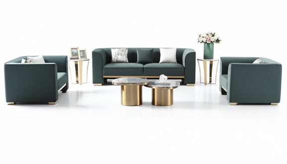 Sofa set 321 seater set 2x side table 2x coffee table luxury furniture 7pcs New