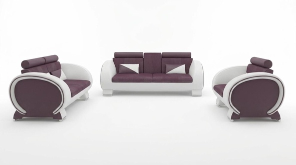 Sofa set 3+2+1 textile fabric couch design sofa living area upholstered set