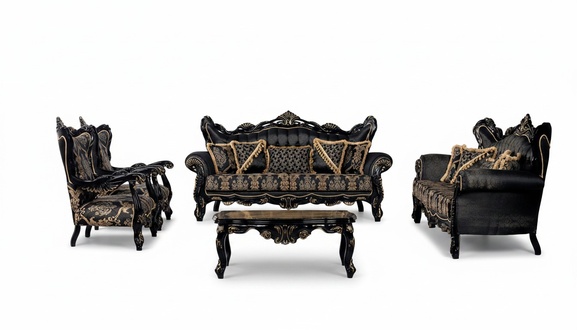 Sofa Set 3+3+1+1 Seater Coffee Table Living Room