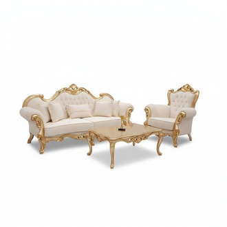 Sofa Set 3+3+1 Seater Chesterfield Baroque Style Set 3pcs Sofa Relax