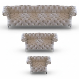 3-piece sofa set Couch Sofas Upholstered Leather Set Upholstered Furniture Chesterfield