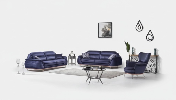 3-piece sofa set Luxury living room set 3+3+1 seat upholstered couches