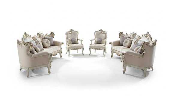 Sofa Set 4 Piece Sofa Set Design Couches Upholstery Couch Baroque Rococo Set