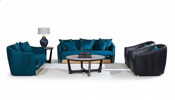 Sofa Set 5 Piece Set Sofa Seater Coffee Table Couch Modern Sofas Leather Sofa New