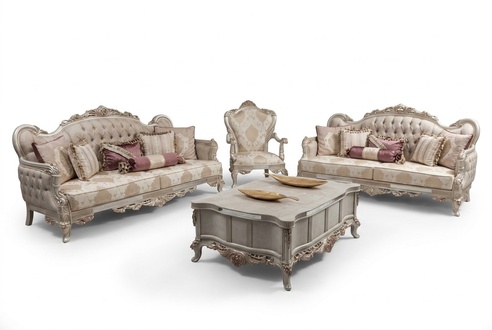 Sofa set baroque rococo furniture living room suite upholstery 4 pcs. new