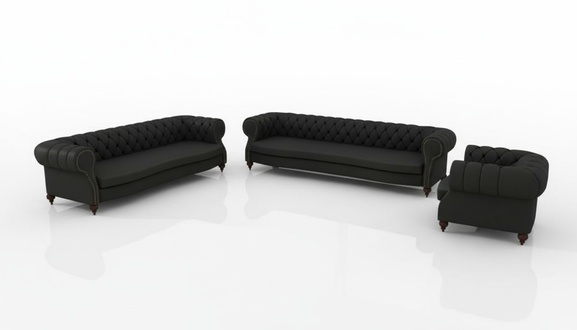 Chesterfield sofa set BIG 5+4+1 leather sofa upholstered couch