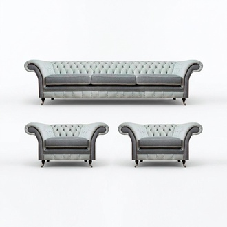 Chesterfield textile sofa set 3+1+1 upholstery living room sofa set.