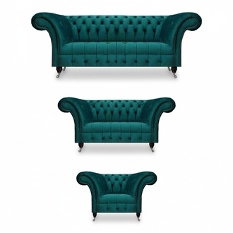 Sofa set couch upholstery Chesterfield design sofa set 3-piece modern complete
