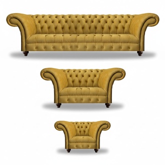 Sofa set couch upholstered Chesterfield modern design sofa set 3-piece living room