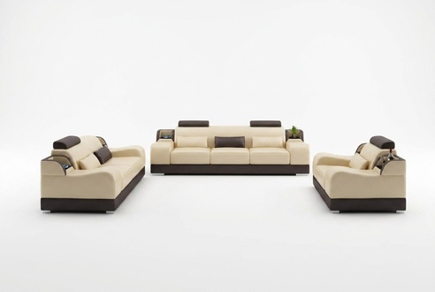 Sofa set couch upholstery sofa 3+3 complete set designs leather 2 pieces.