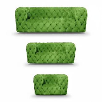 Sofa set green luxury Chesterfield 3-piece living room modern seating sofas
