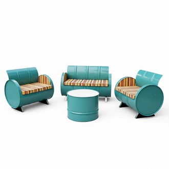 Sofa Set Industrial Modern Bench Iron Textile Restaurant Bench Sofa Aluminum