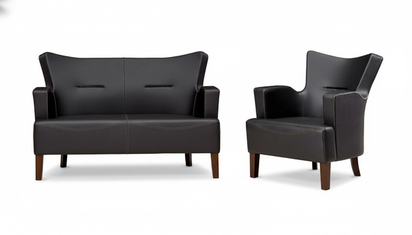 Modern designer sofa set 2-seater luxury upholstered armchair 2+1 set