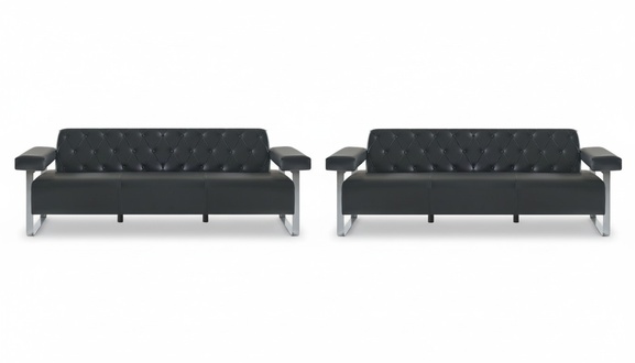 Sofa Set Office Leather Sofas 2-piece 3-seater Chesterfield Modern Designer